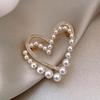 Heart Pearl Classic Brooch Pins Clothing Dress T-Shirt Heart Scarf Brooches
