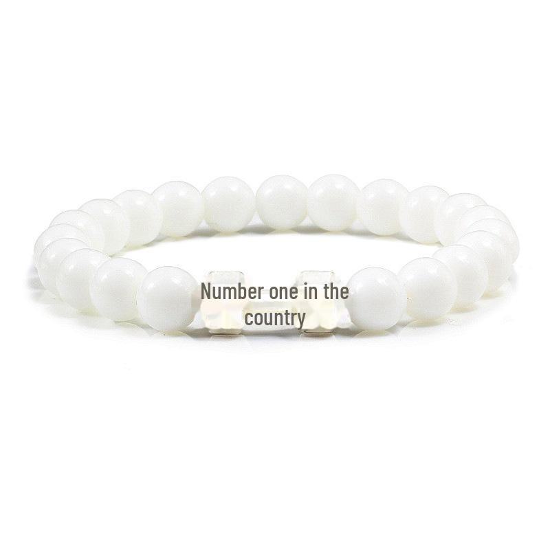 Мужской браслет-штанга из черного сплава с бирюзовыми бусинами