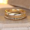 1 Pc Golden Color Twist Ring Wedding Band Valentine's Day Jewelry
