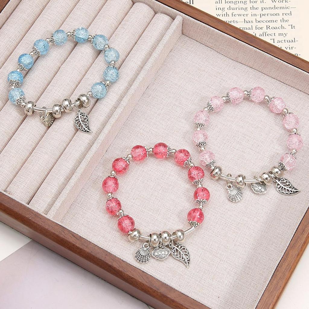 Стеклянные бусины цветочный браслет ювелирные изделия аксессуары для девушек женщин