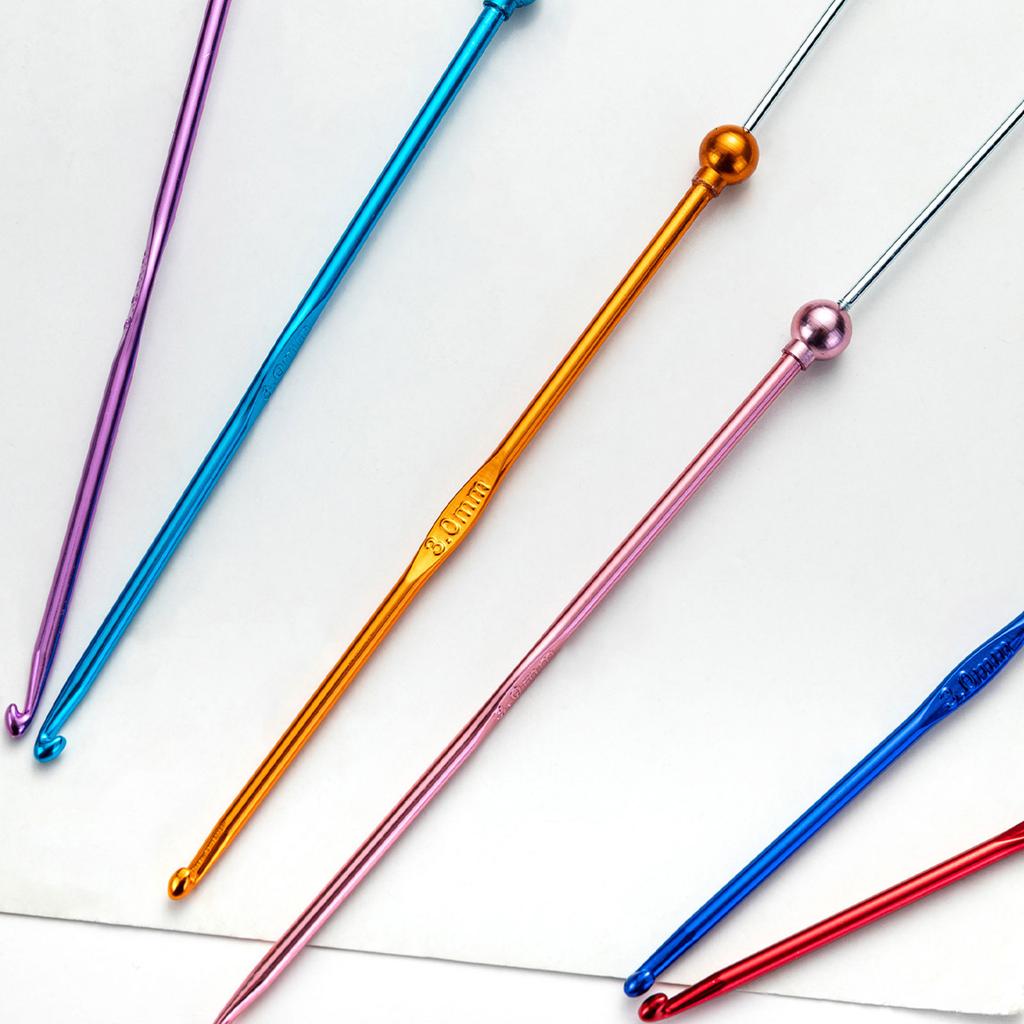 Beads Crochet Hook 3mm Crochet Needle Handmade Crochet Needle Practical Metal Knitting Needle for Craft Project