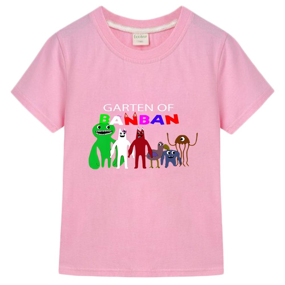 Garden of Banban Game T Shirt Kids 100%Cotton Boy Girl Summer Short-Sleeved T-shirts Girls Clothes T Shirt for Kids Boy 10 Years Anime Cartoon T-shirt