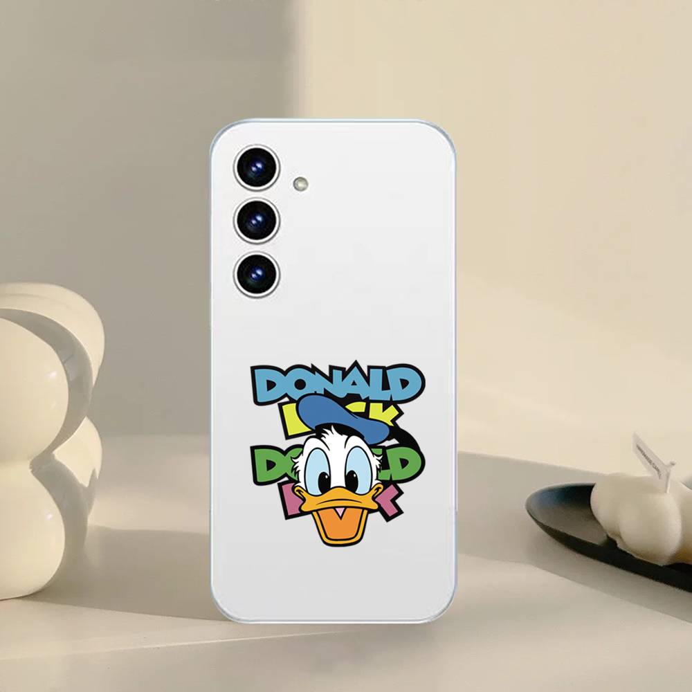 Милый Чехол для Телефона с Дональдом Даком для Samsung Galaxy S21 S22 S23 S24 S25ULTRA FE Ultra Plus5G A52S Прозрачный Чехол