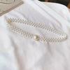 Женская цепочка на талию, многослойная искусственная жемчужина, гладкий блеск, ретро, ​​эластичная регулируемая талия, аксессуар, платье, свитер, поясной ремень, украшения для тела, вечерние, выпускной