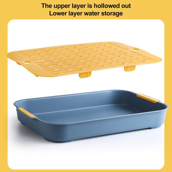 Многофункциональный поддон для слива Двухслойная пластиковая сушилка Моющаяся мусорная подставка