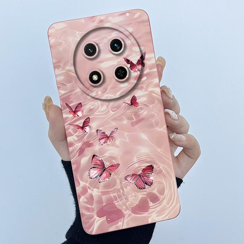 For Honor X9C 2024 Case Simplicity Flower Liquid Soft Silicone Back Cover for HonorX9c X 9C Phone Funda Magic7 Lite Bumper Shell