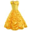 Belle Princess Dress Halloween Cosplay Beauty and The Beast Costumes 2-10Y Girls Birthday Party Children Clothing Gown