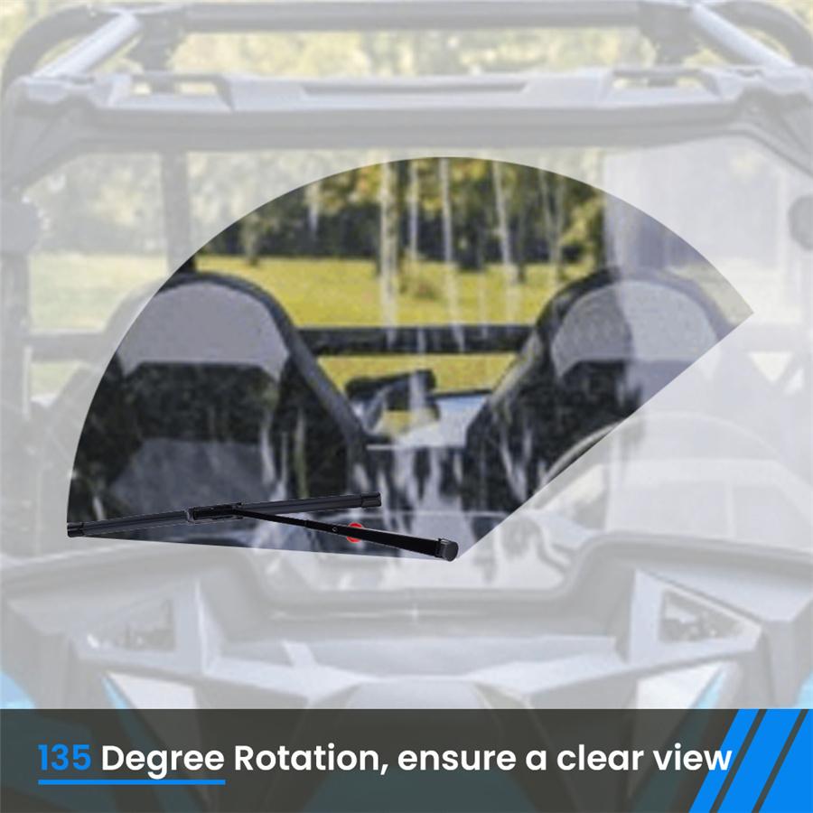 Universal Manual Windshield Wiper For Polaris Can-Am John Deere UTV Golf Cart