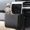 Universal Car Mobile Phone Bag PU Leather Car Auto Outlet Air Vent Trash Case Mobile Phone Holder Ba