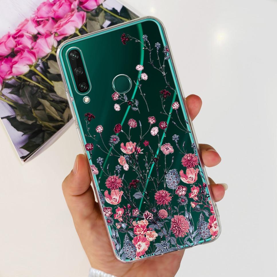 New Case For Huawei Y6p MED-LX9 Luxury Flower Love TPU Soft Silicone Back Cover For Huawei Y6p Y6P 2020 Bumper Phone Case Funda