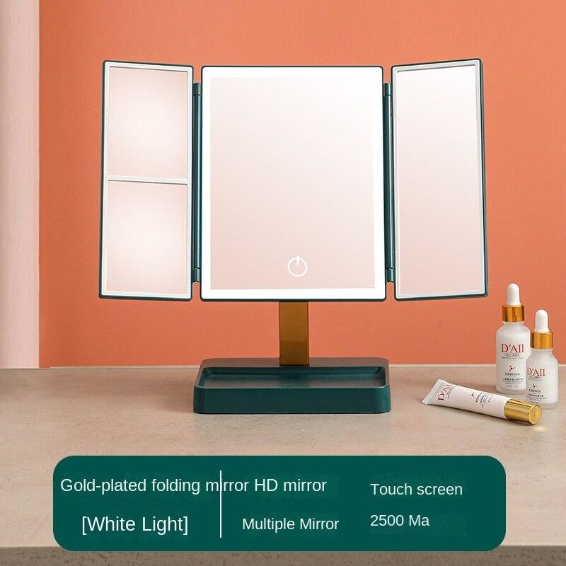 72 Зеркало для макияжа со светодиодной подсветкой и косметическим зеркалом для спальни Яркое увеличительное зеркало со светодиодной подсветкой Косметический туалетный столик