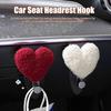 Автомобильный крючок Декор в виде сердца Искусственная кожа Сверхпрочный Автомобильный крючок Подвешивание Сумки Ключи Одежда Мелочи Автомобильный органайзер Держатель