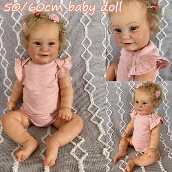 60cm Reborn Toddler Cute Girl Doll with Rooted Blonde