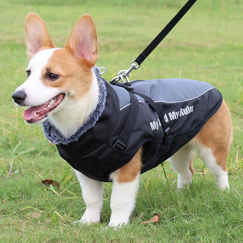 New Winter Dog Warm  Waterproof Clothes Reflective Font Clothes Waterproof Vest Pet Cat Jacket Pet Cotton Clothing For Small Medium Big Dogs XL-6XL