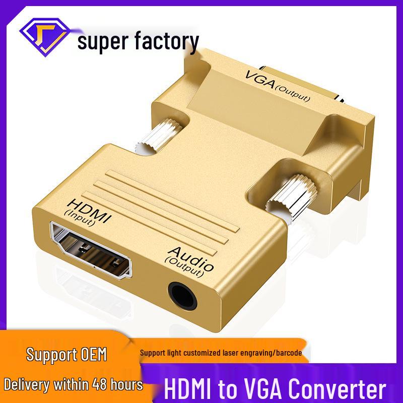 Адаптер HDMI на VGA со звуком для компьютера, монитора, телевизора, проектора