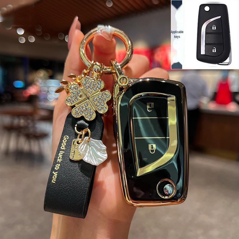 Чехол для ключа Toyota для 23 моделей: Highlander, Camry 8-го поколения, RAV4, CHR - чехол-пряжка для автомобильной сумки Dragon Asia Design