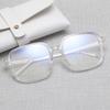 Big Size Eye Glasses Frames Women Square Shape Blue Light Blocking Glasses Women Fashion Trendy Decorative Glass