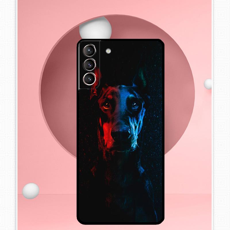 Чехол с собакой доберманом для Samsung Galaxy S22 S23 S24 Ultra Note 20 10 S8 S9 S10 Plus S21 S20 FE Мягкий чехол