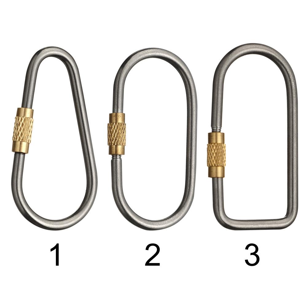 Buckle Backpack Buckle Outdoor Camping Carabiner Lightweight Hanging Buckle TC4 Titanium Keychain