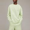 Y-3 Ss22 Однотонный свитшот с логотипом и круглым вырезом, длинный рукав, мужская толстовка, зеленый цвет HG6216