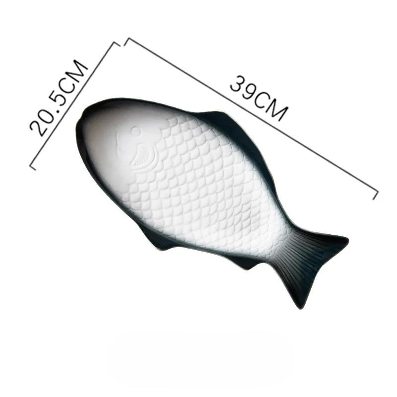 Японская керамическая тарелка для рыбы Белая неровная тарелка Здоровая посуда Кухонная посуда Тарелка для десерта Суши Пасты el Посуда