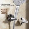 Self-adhesive Shower Holder 360°Adjustable Shower Head Stand Bracket  Bathroom Accessories