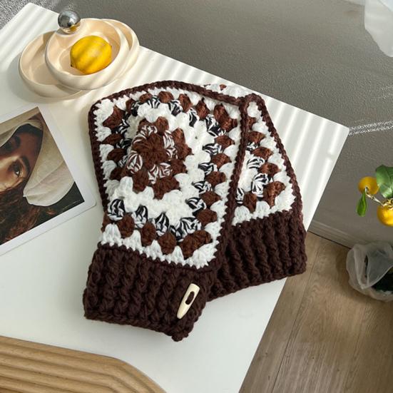 Шляпа-балаклава, стильный, сочетающийся по цвету, супермягкий вязаный шарф без полей, принадлежности для верховой езды