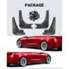 Брызговики для модели Tesla 3 года 2017-2022 2023 пластиковые брызговики Fender 4 шт./компл. черный, белый цвет из углеродного волокна