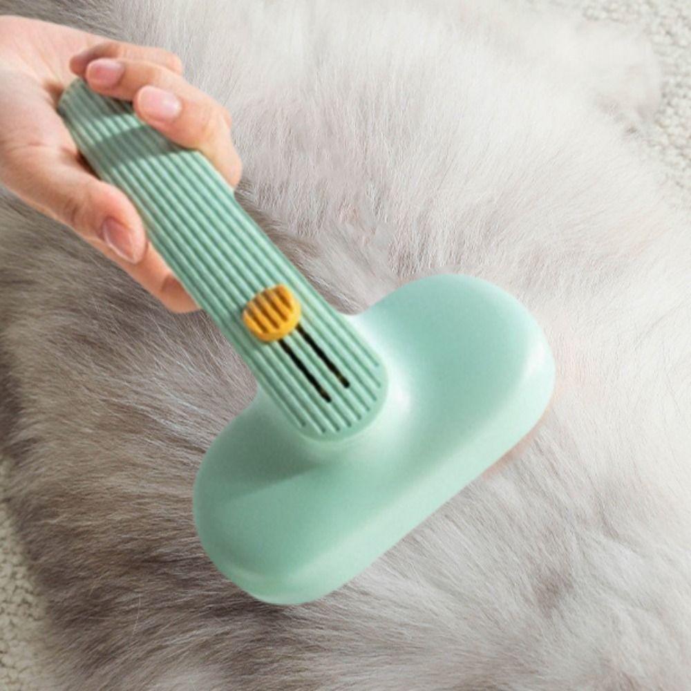Self-Cleaning Pet Needle Comb Stainless Steel Dog Hair Remover Pet Massage Comb  Bath