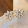 Fashion Korean Enamel Flower Ear Stud Earrings  for Women Girl Gift Jewelry Wholesale