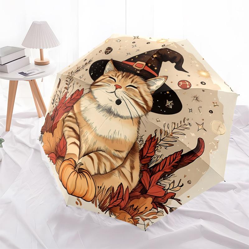 1PC Witch Cat Automatic Opening And Closing, Sturdy Iron Frame, Portable Folding Design, Suitable For Men And Women In All Seasons83
