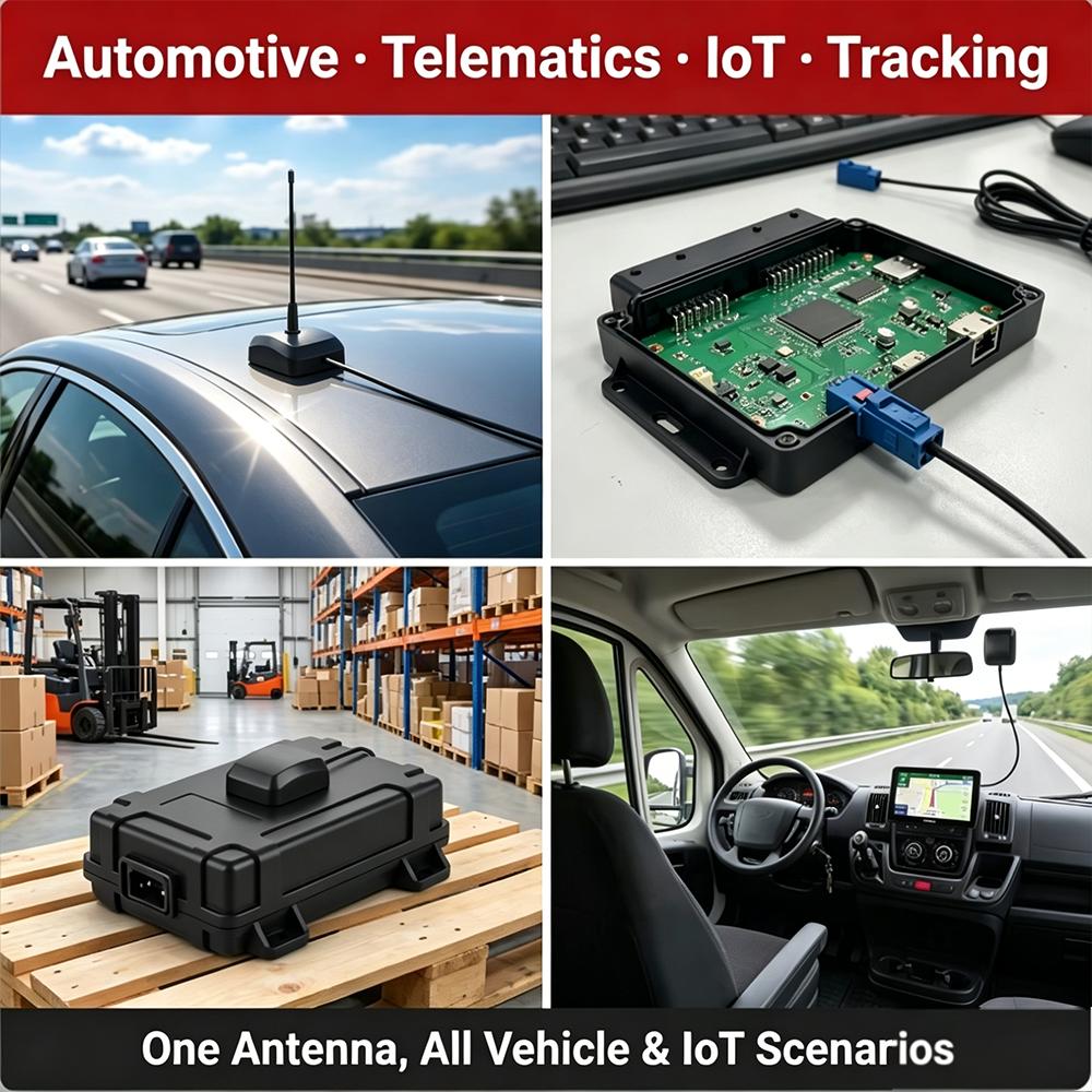 High Gain 28dBi GPS GNSS Active Antenna Multi-band GPS+BeiDou+GLONASS SMA FAKRA for Car Tracker T-Box IoT