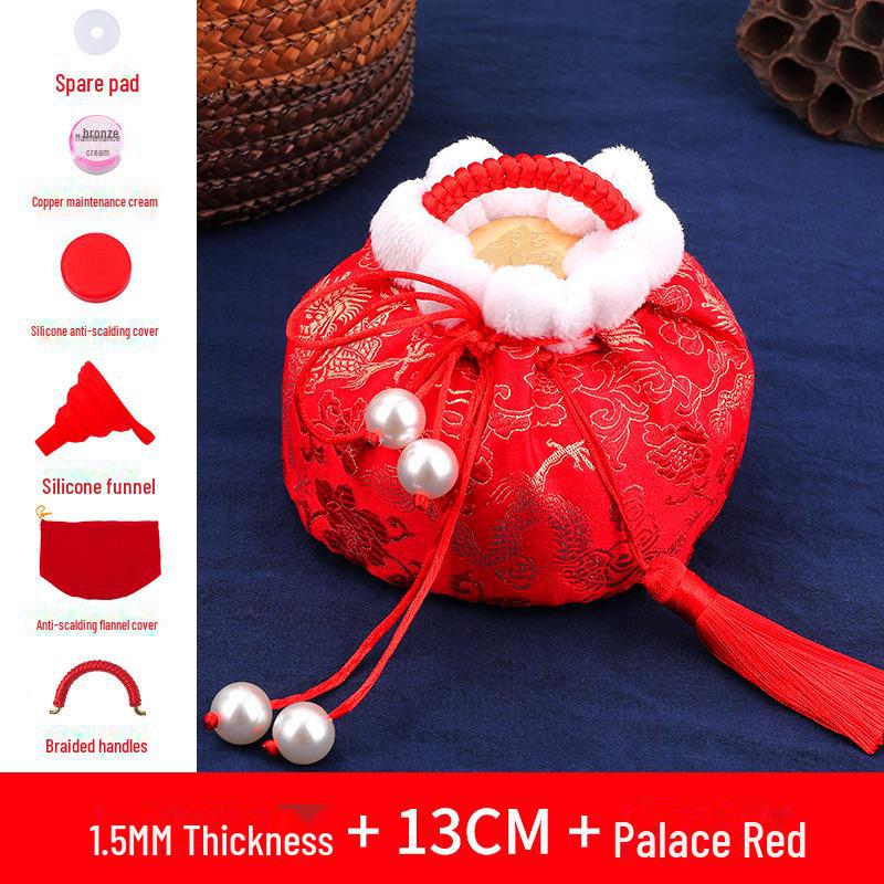 Jitao Yu Pozi Чистая медная грелка с водой Массажер для рук и ног в стиле ретро