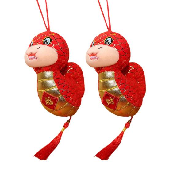 Подвеска-брелок в виде змеи, украшение на китайский Новый год, подвесной талисман зодиака для благословения