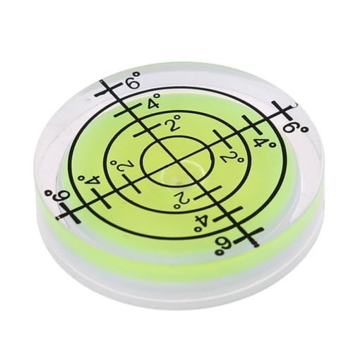 4-Pack Round Mini Level, High-Precision, Compact, 32mm, with Graduated Measuring Tube, for Level Calibration, Analog, Inclination Measurement, Scale,