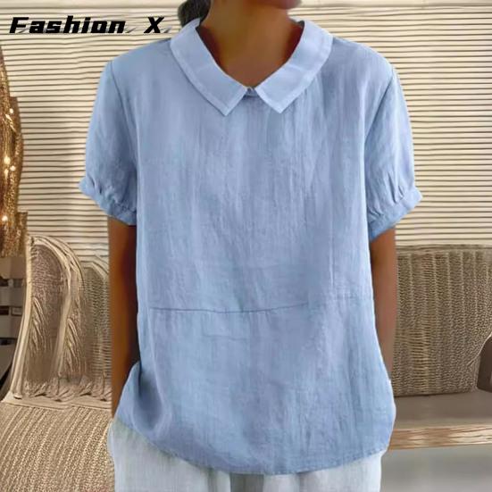 Женская рубашка, свободный пуловер, однотонные топы