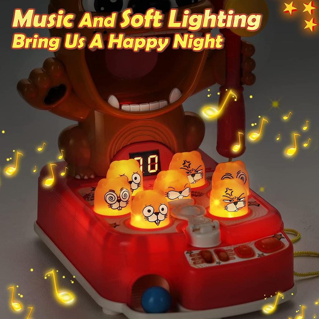 Мини-аркадная игра, ударная игрушка, удар по кротам тигра, интерактивная игрушка, развивающее образование, идея подарка на Новый год на день рождения для детей 3, 4, 5, 6, 7, 8 лет