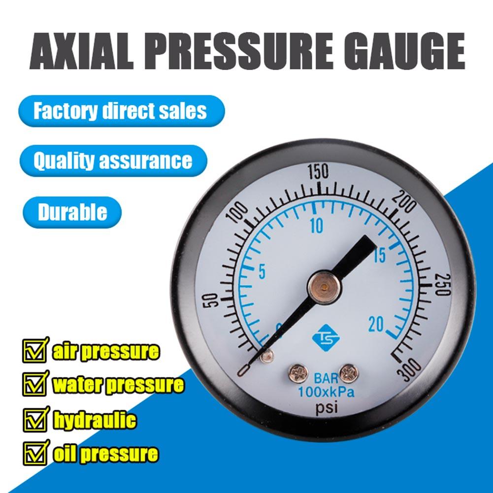 0-300 PSI 0-20Bar Double Scale Air Compressor Pressure Gauge Dial 40mm Face Mini Pressure Gauge Vacuum Manometer