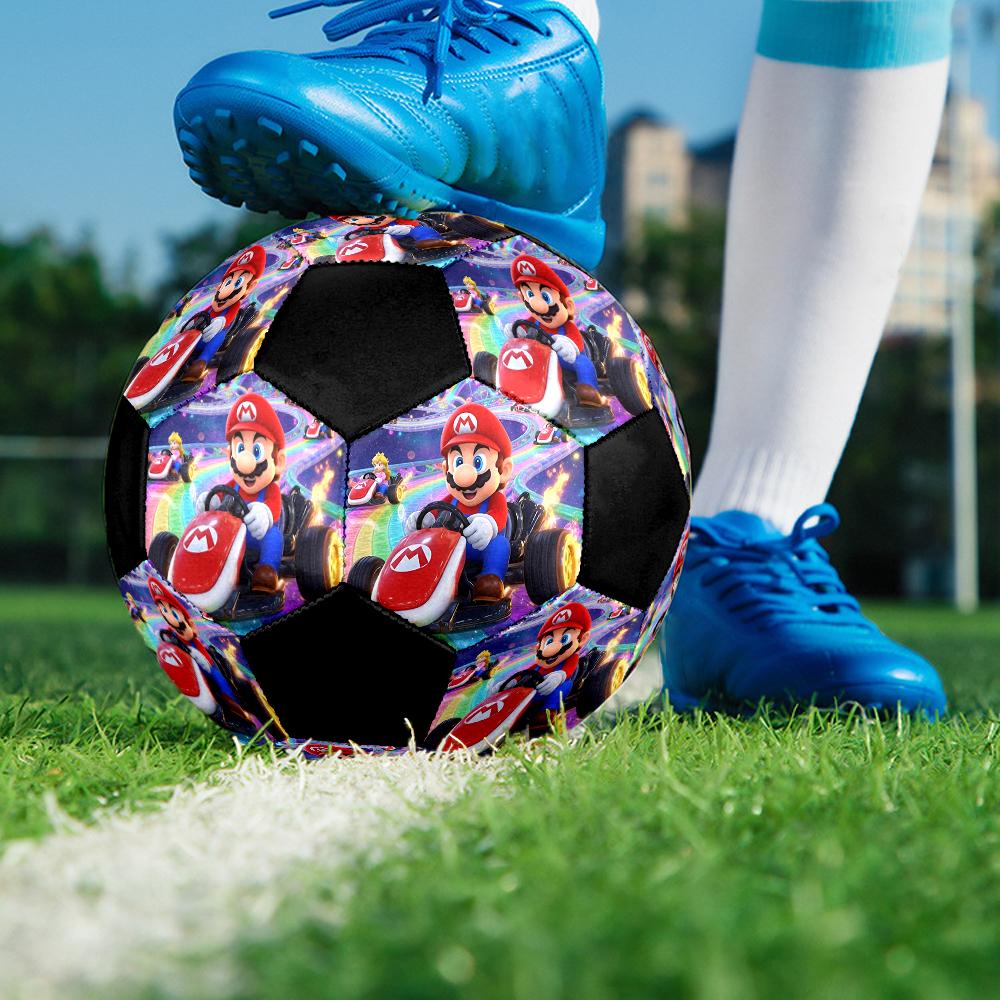 Mario Theme Size 5 Soccer Ball, Suitable for Both Indoor and Outdoor Matches, a Gift Suitable for Everyone.