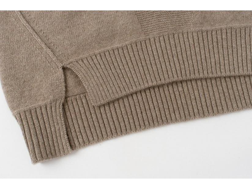 100% Pure Cashmere Women's Sleeveless V-Neck Cardigan, Inner Mongolia Wool Knit Vest