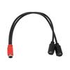 MINI DIN 6 Pin Male To 2 MINI DIN 6 Pin Female Cable Red Black Head MINI DIN 6 Pin Y Splitter Cable