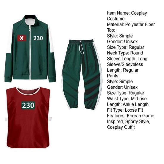 Комплект из 3 предметов Костюм для косплея Толстовка на молнии Куртка Брюки на кулиске с жилетом Корейский игровой спортивный костюм для женщин мужчин Спорт Бег Тренажерный зал
