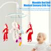 Baby Crib Hanging Rattle Toys Holder with Classic Music Clockwork Driver Mechanical Sound Rotating Hook Switch Slider Stroller Accessories