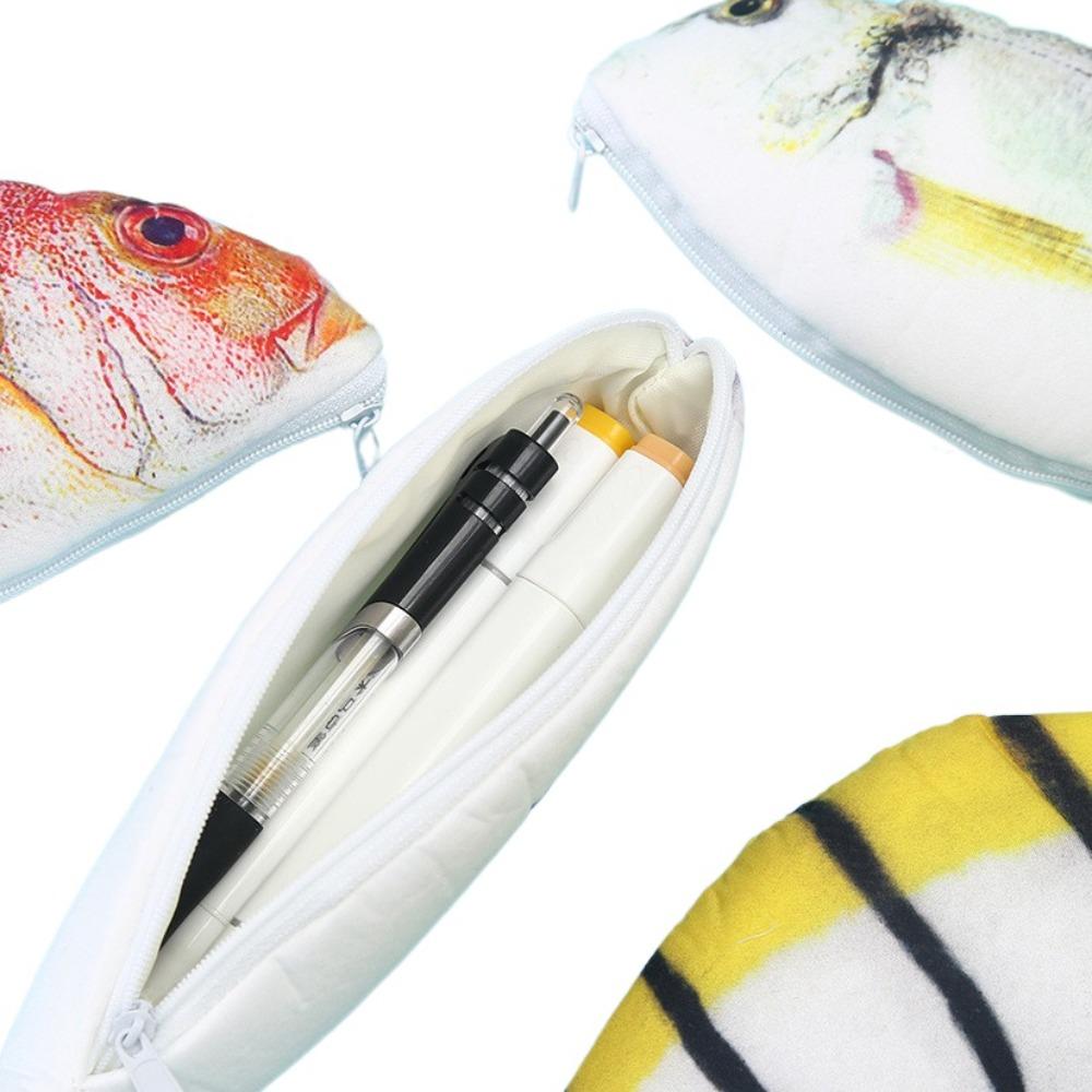 Storage Bag Pen Storage Bag Large Capacity Pencil Bags Simulation Fish Pencil Case  School Supplies