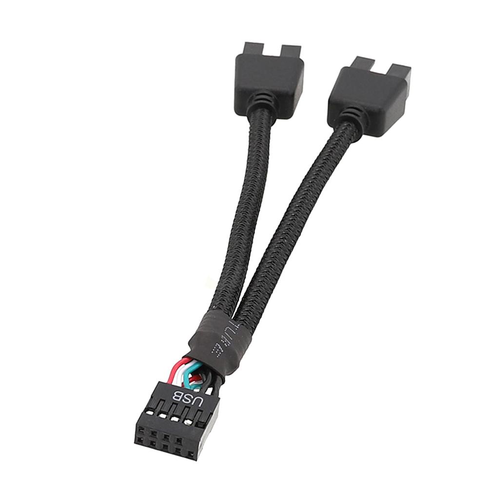 12 см компьютер материнская плата USB удлинитель кабель 9 контактов 1 мама на 2 папа Y разветвитель аудио HD удлинитель кабель концентратор разветвитель адаптер