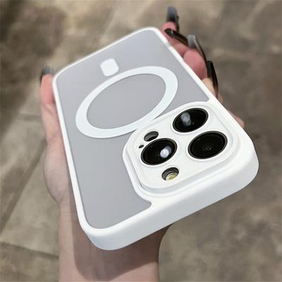 Матовый чехол для телефона Magsafe Magnetic для iPhone 16 13 15 11 Pro Max 12 14 Plus Wireless Charge Camera Protector Bumper Cover