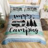 Camping Themed Motorhome Cartoon 3D Print Bedding Set Cozy Duvet Cover King Queen Twin Single Size Birthday Gift Bedroom Decor