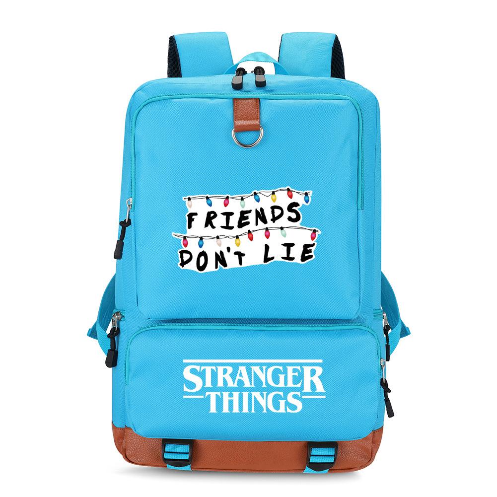American Tv Stranger Things Stranger Things Backpack Student Backpack Elementary And Secondary School School Bag
