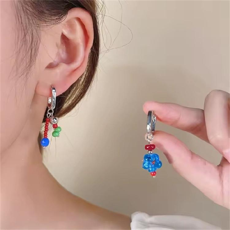 Элегантные черные серьги-собачки Модные асимметричные черные серьги-собачки Аксессуар, добавляющий очарования любому наряду