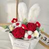 Rabbit Ears Crochet Flower Bouquet Handmade Flower Bouquet Artificial Flowers  for Mother's Day
